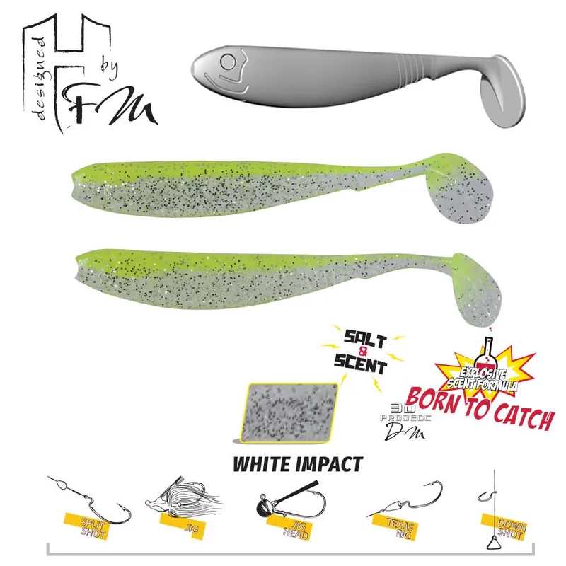 Herakles Benjo R 3.6" 9cm White Impact gumihal Op = Op