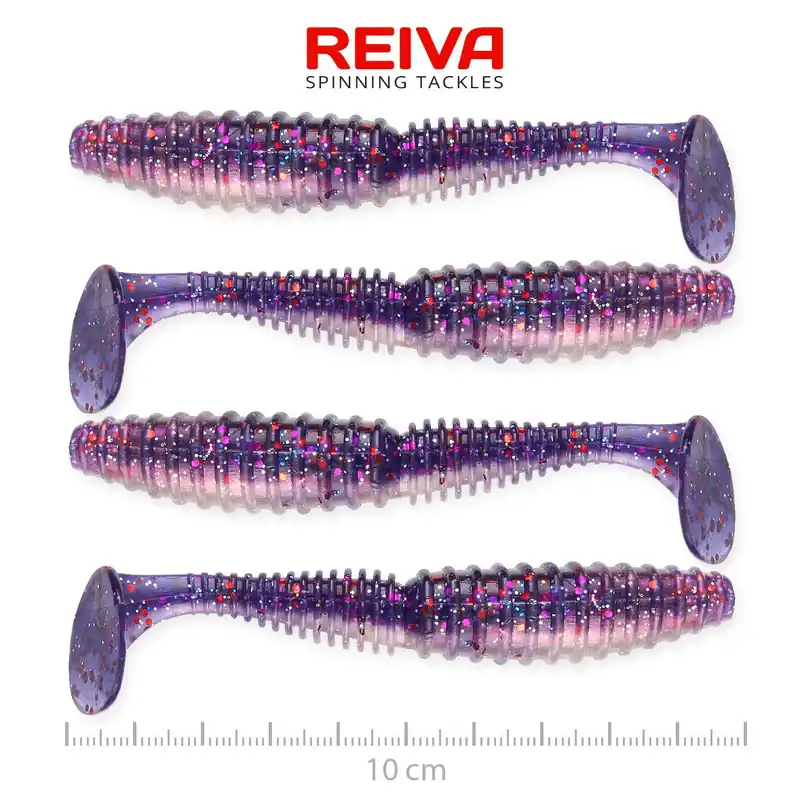 Reiva Zander Power Shad 10cm 4db/cs (Purple Pearl) Bestseller
