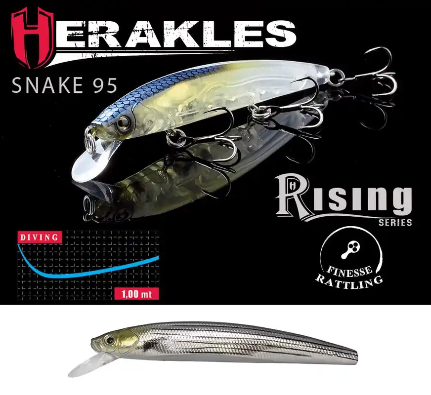 Aanbieding Herakles Snake 95Sp 9.5cm 9g Live Mullet jerkbait