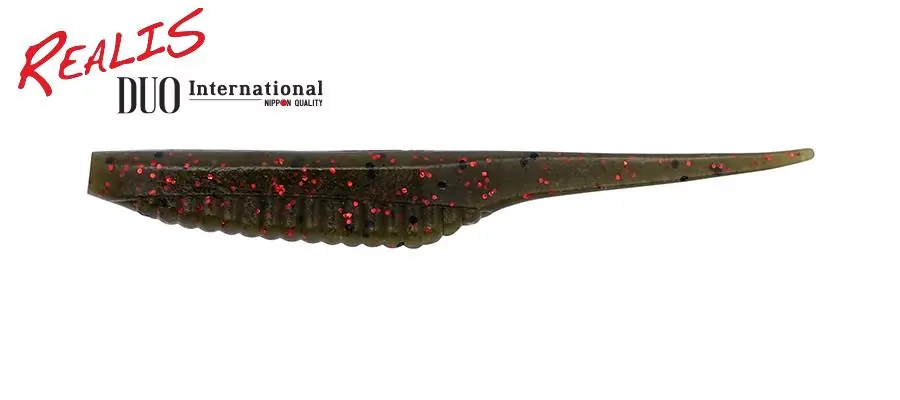Veilige Betaling Duo Realis Versa Pintail 3" 7.6cm F018geen Pumpkin Red Flake gumihal