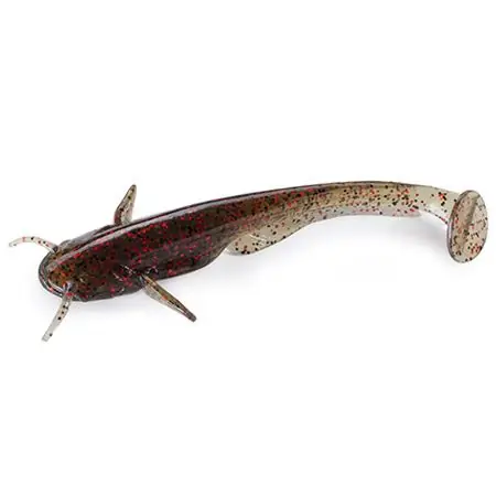 Flitsaanbieding FISHUP Catfish 3" (8pcs.), 045 - Green Pumpkin/Red & Black