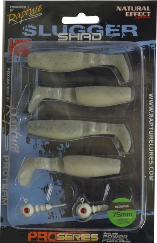 Rapture Slugger Shad Set 75glowing 4+2db/csg, műcsali szett Gecertificeerd
