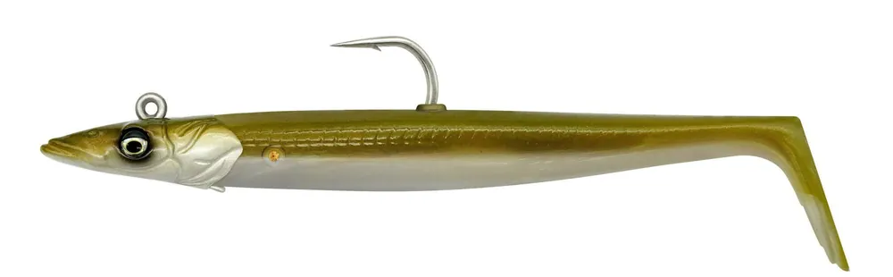 Gereduceerde Prijs Savage Gear SANDEEL V2 17.5CM 65G S KHAKI 2P1 gumihal
