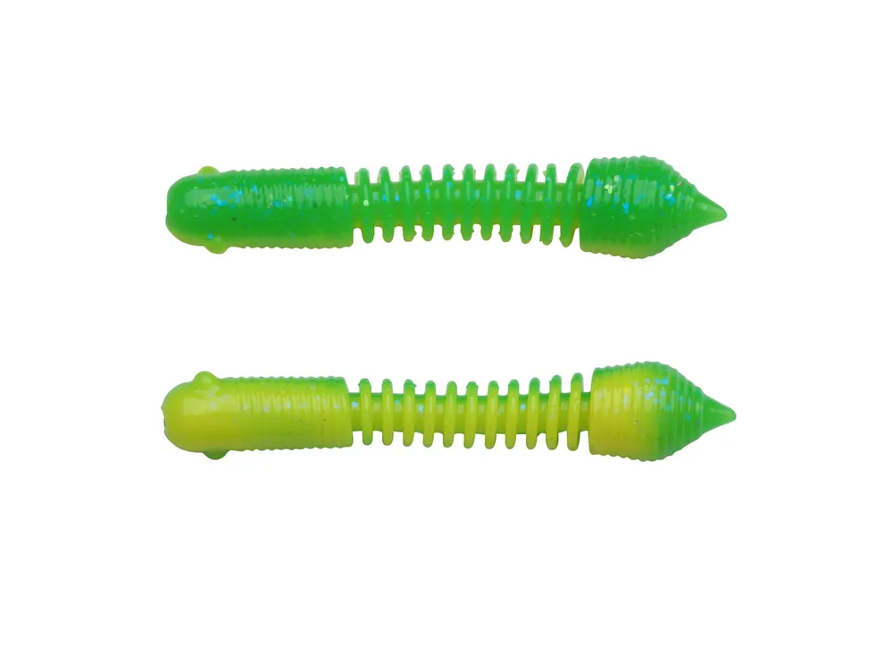 Berkley PowerBait PWRBT PWR Pillar 55mmSprng Grn/Snsne Ylw gumihal Gratis Retour