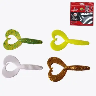 Frenetic TWISTER KÉTFARKÚ, Fluo sárga, 7cm, 5db/csomag gumihal Goedkoop