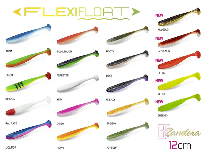 Flitsaanbieding Gumihal Delphin ZANDERA FlexiFLOAT UVs / 5db (12cm/BEST)