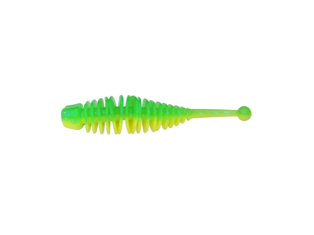 Korting Berkley PowerBait PWRBT PWR Naiad 70mm Sprng Grn/Snsne Ylw gumihal