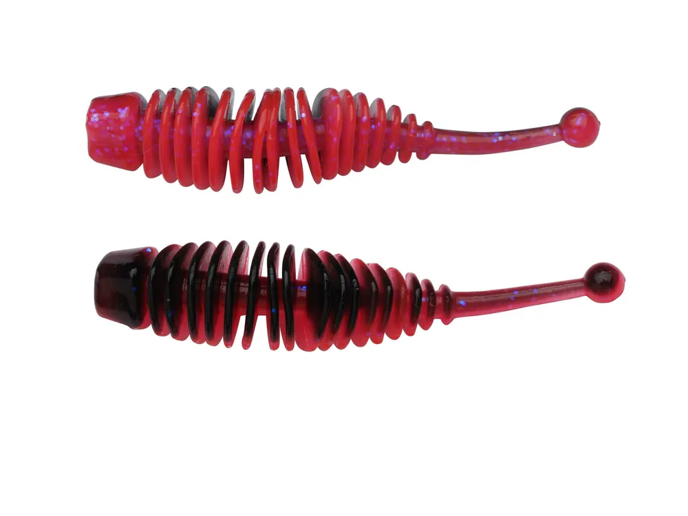 Berkley PowerBait PWRBT PWR Naiad 70mm Slmn Egg Red/ Black gumihal Populair