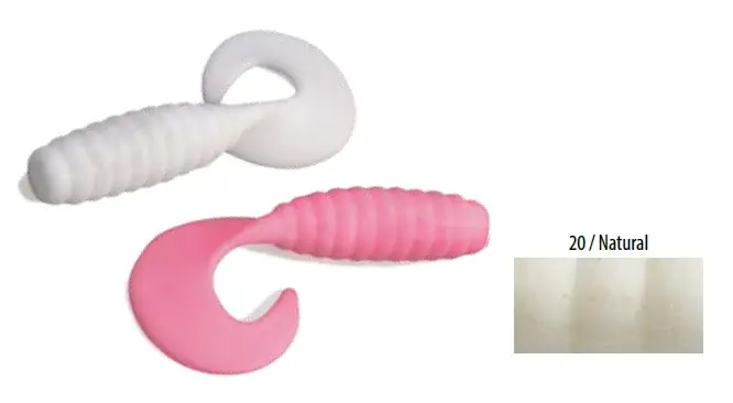 Aanbieding Trabucco Yummy Bait Curly Tail natural 8db plasztik csali