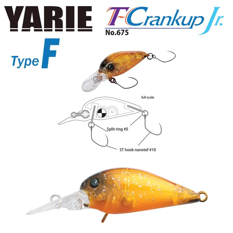 Yarie Jespa Yarie T-Crankup Jr 675 Type F 28mm 1.8g C19 Ym Brown Fabrieksprijs