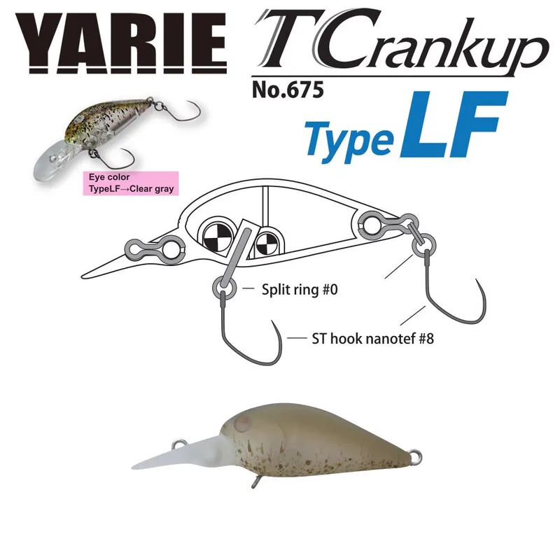 Yarie Jespa Yarie T-Crankup 675 Type Lf 35mm 2.6g C3 Akayari Laatste Versie