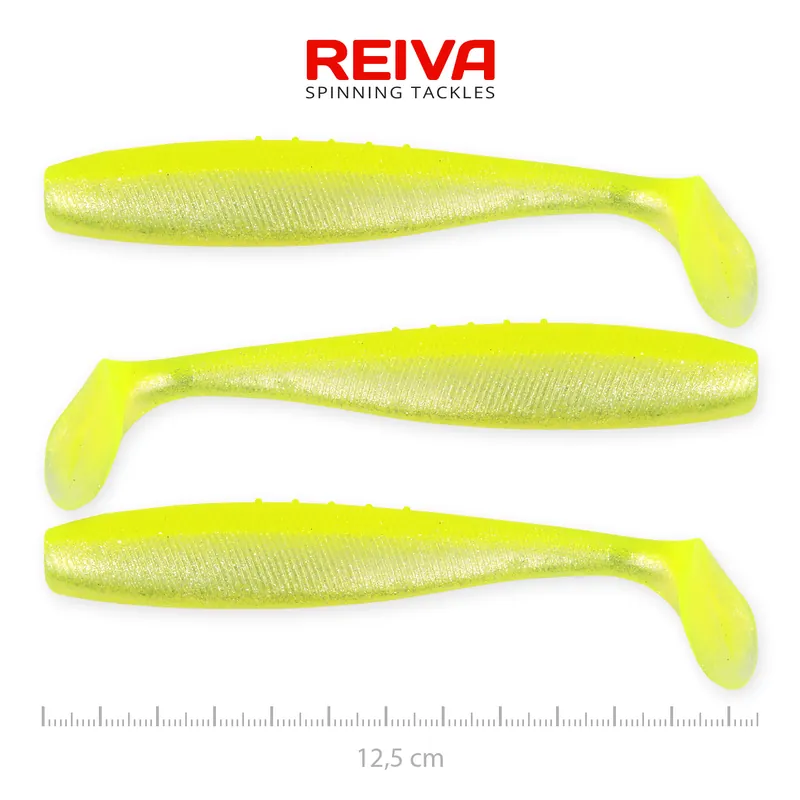 Reiva Flat Minnow shad 12,5cm 3db/cs (Flash Lemonade) Populair