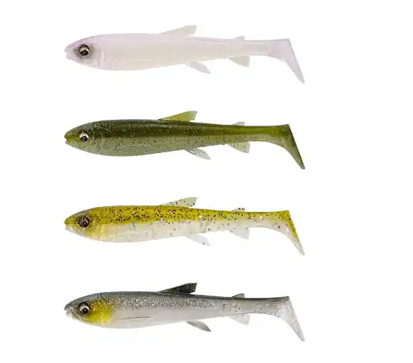 Snelle Levering Savage Gear 3D WHITEFISH SHAD 9CM CLEAR WRT MIX 4PCS gumihal