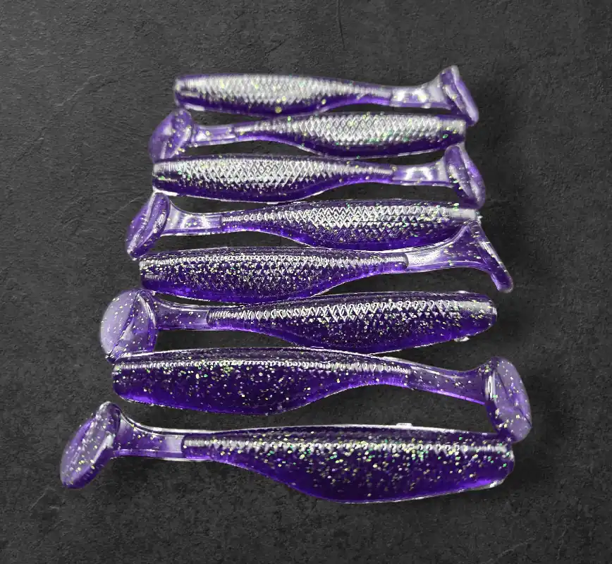 Superprijs Alpha Tackle Paddleworm Dark Purple / 7cm / 1db