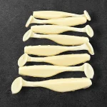 Dagaanbieding Alpha Tackle Paddleworm Clean White / 7cm / 1db