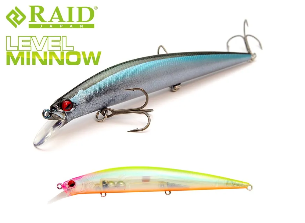 Snelle Levering Raid Japan Raid Level Minnow 125mm 14g 019 Clear Squash