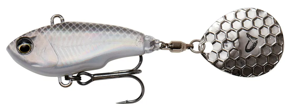 Savage Gear FAT TAIL SPIN 5.5CM 9G S WHITE SILVER műcsali Koopje