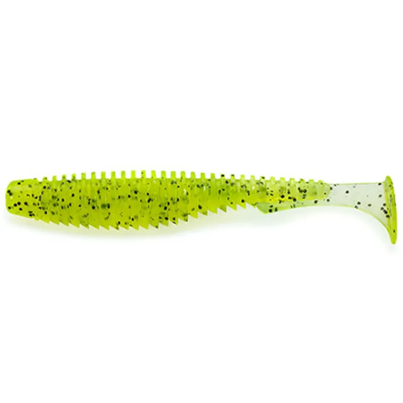 Meest Verkocht FISHUP U-Shad 3" (9pcs.), 055 - Chartreuse/Black