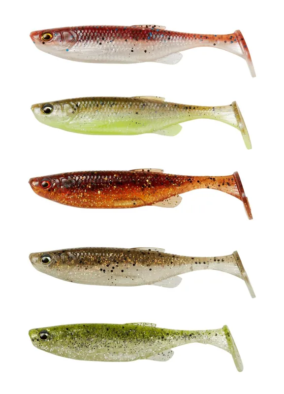 Tijdelijk Beschikbaar Savage Gear FAT MINNOW T-TAIL 10.5CM 11G CW MIX 5 Darab gumihal