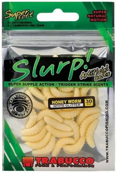 Trabucco Slurp Baithoney Worm Nat.White 30 db natur méhlárva Beperkte Voorraad