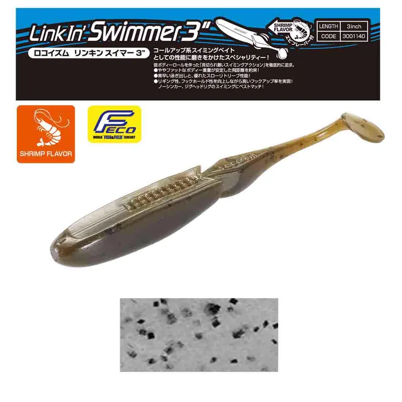 Beperkte Voorraad Tiemco Linkin Swimmer 3" 7.6cm Color 161 gumihal