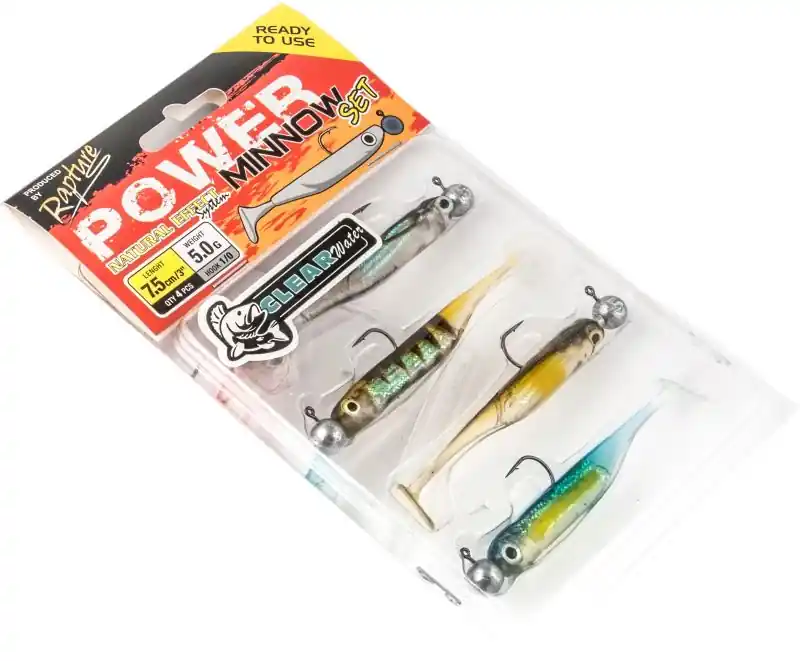 Rapture Power Minnow Set Shad Tail Clear Water 75mm Goedkoop