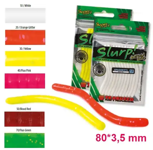 Express Levering Trabucco Slurp Bait Spaghetti Fluo pink lágygumi csali