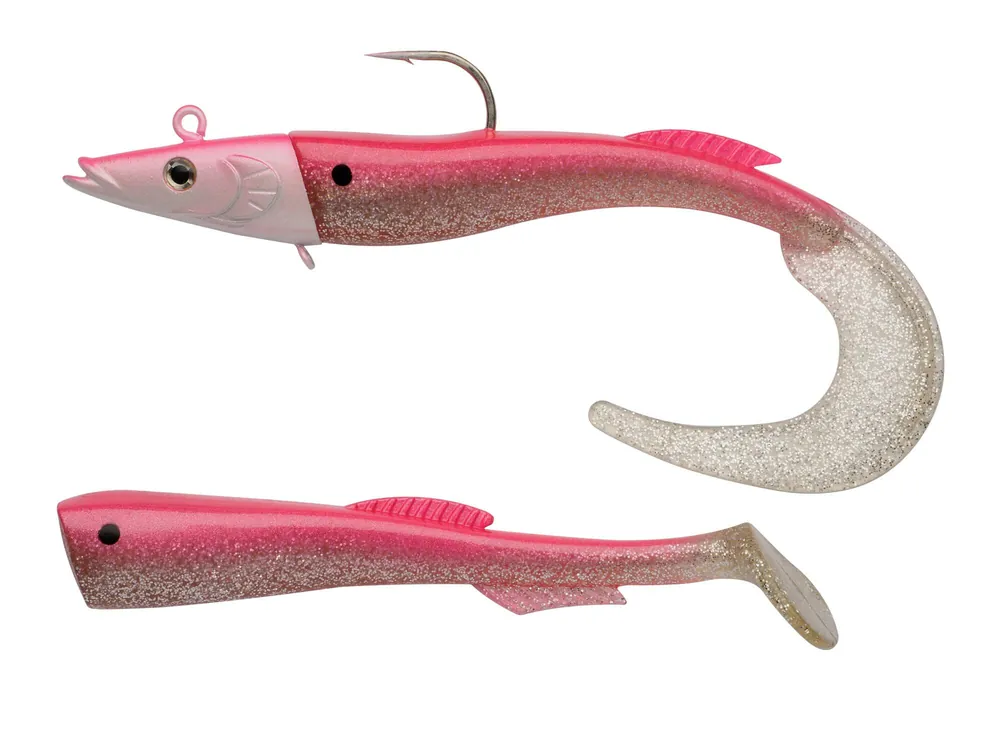 Berkley PowerBait Power Sandeel 15cm - 20g Metallic Pink gumihal Beperkte Voorraad