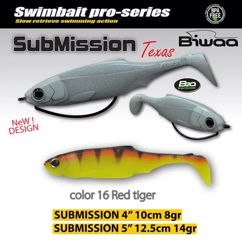 Express Levering Biwaa Submission 5" 13cm 16 Red Tiger gumihal