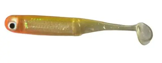 Rapture Mini Minnow Shad Tail 45mm Clown Chart 6db/csg, lágygumi csali Betaalbaar