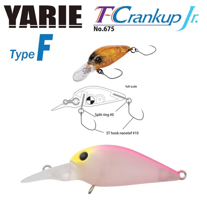 Fabrieksprijs Yarie Jespa Yarie T-Crankup Jr 675 Type F 28mm 1.8g C4 Stubakihime