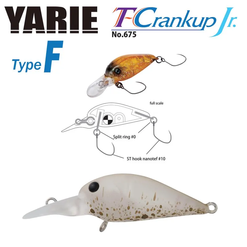 Yarie Jespa Yarie T-Crankup Jr 675 Type F 28mm 1.8g C3 Akayari Snelle Levering