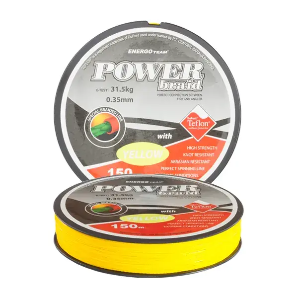 Nu Kopen Energo Team POWER BRAID TEFLON 0,18MM SÁRGA fonott zsinór