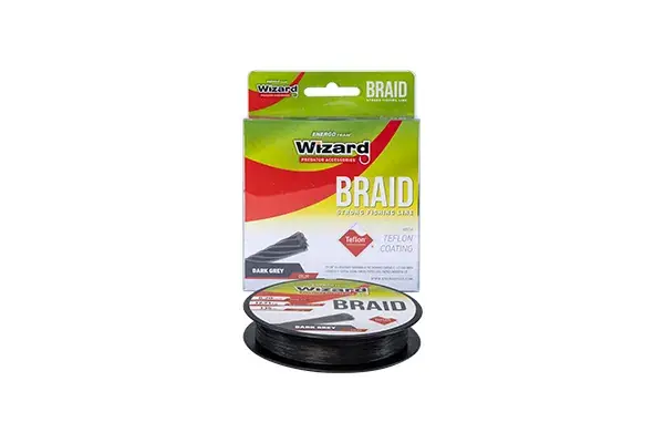 WIZARD BRAID SÖTÉTSZÜRKE FONOTT ZSINÓR 0,2 135M 17,71KG Tijdelijk Beschikbaar