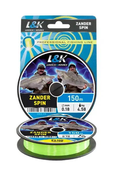L&K ZANDER SPIN FLUO SÁRGA monofil zsinór 150M 0,18MM Shop Nu