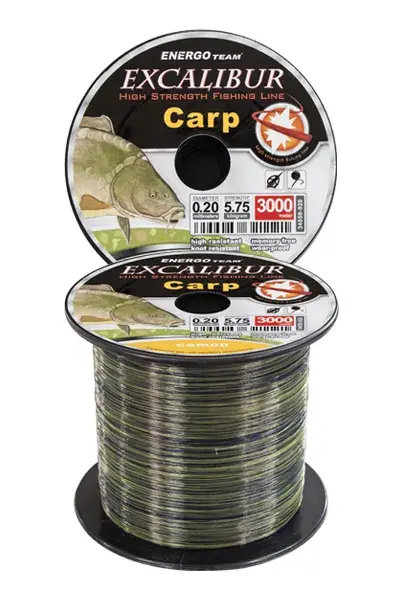 EXCALIBUR CARP CAMOU monofil zsinór 3000M 0,22MM Beperkt Aanbod