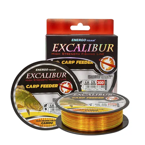 EXCALIBUR CARP FEEDER FLUO NARANCS-FLUO SÁRGA CAMOU monofil zsinór 300M 0,22 ZSINÓR Bestseller