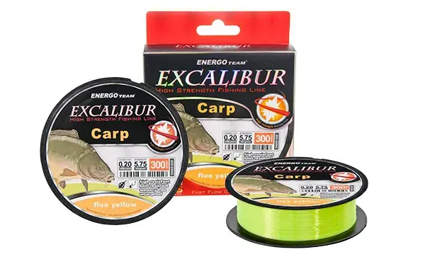 EXCALIBUR CARP FEEDER FLUO SÁRGA monofil zsinór 300M 0,20M Beste Prijs