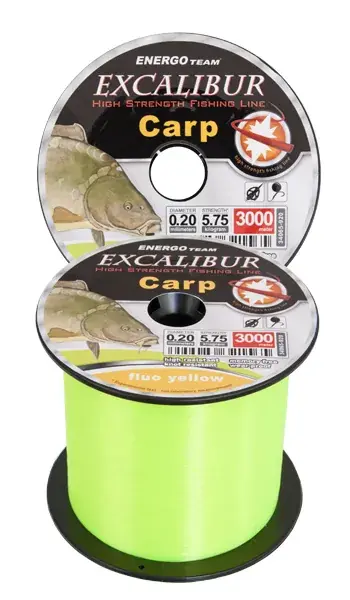 EXCALIBUR CARP FEEDER FLUO SÁRGA monofil zsinór 3000M 0,25 Voordeelprijs