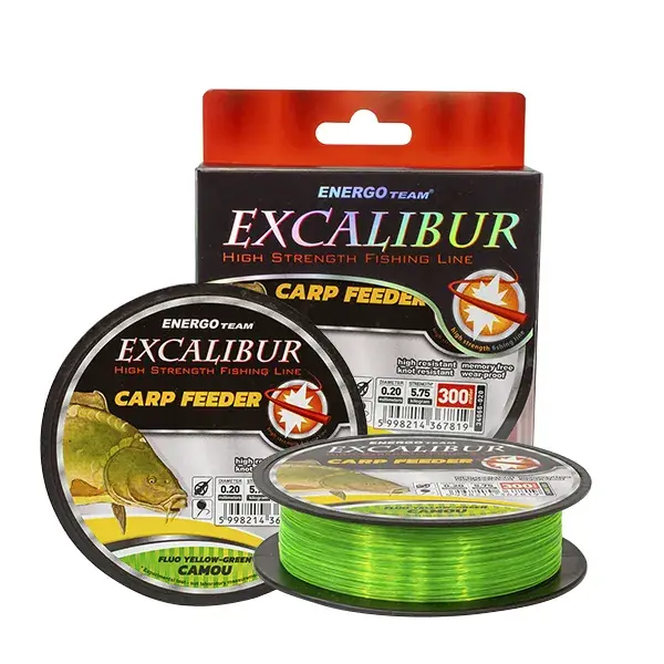 Weekendaanbieding EXCALIBUR CARP FEEDER FLUO SÁRGA-ZÖLD CAMOU monofil zsinór 300M 0,40