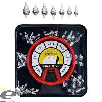 Seizoensaanbieding KAMASAKI III. BETÉTES CSEPPÓLOM KÉSZLET 1-4G NATUR 150G