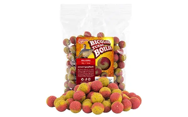 BENZAR TURBO BICOLOR BOILIE HALIBUT-FOKHAGYMA 250G 16MM HOROG BOJLI Hoge Kwaliteit