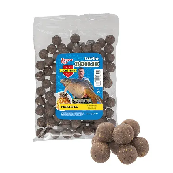 Seizoensaanbieding BENZAR TURBO SOLUBLE BOILIE 250G 18MM KAGYLÓ HOROG BOJLI
