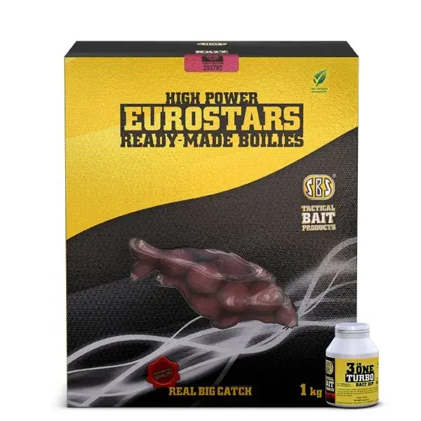 SBS EUROSTAR BOILIES+50ML BAIT DIP FRANKFURTI (kolbász) 1KG ETETŐ BOJLI Rechtstreeks Van De Fabrikant