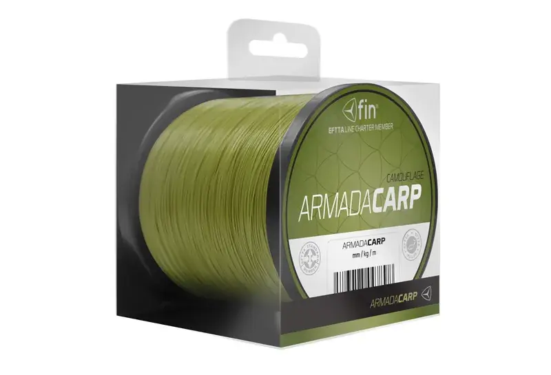 FIN ARMADA CARP monofil zsinór 1200m/camou-0,25mm 9,7lbs Uitverkoop