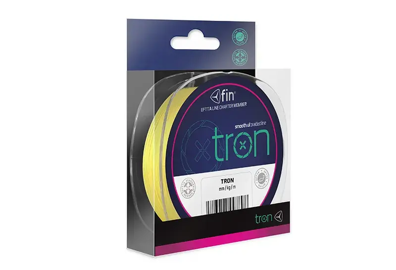 Veilige Betaling fin TRON fluo sárga / 1000m-0,06mm 6lbs fonott zsinór