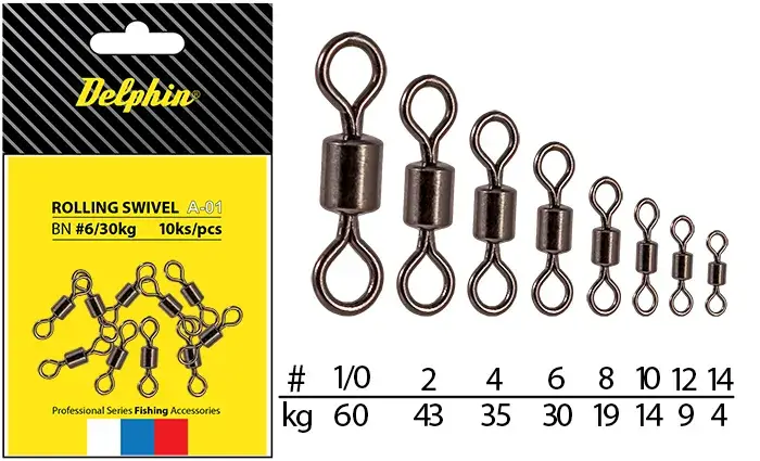Betrouwbaar Rolling Swivel A-01/7db-BN/3/0