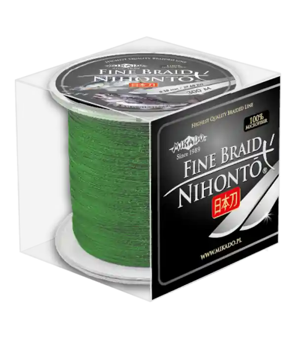 Beperkte Voorraad Mikado Nihonto Fine Braid Zöld 0.25mm 300m fonott zsinór
