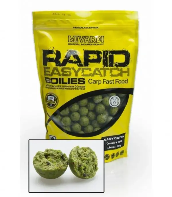 Mivardi Rapid Boilie Easy Catch Garlic+Chilli (fokhagyma-chili) 24mm Etető Bojli Betaalbaar
