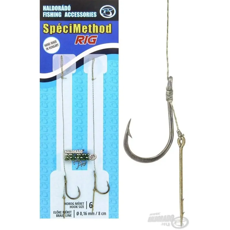 Must-Have Haldorádó SpeciMethod Rig - profi előkötött csalitüskés horogelőke 15
